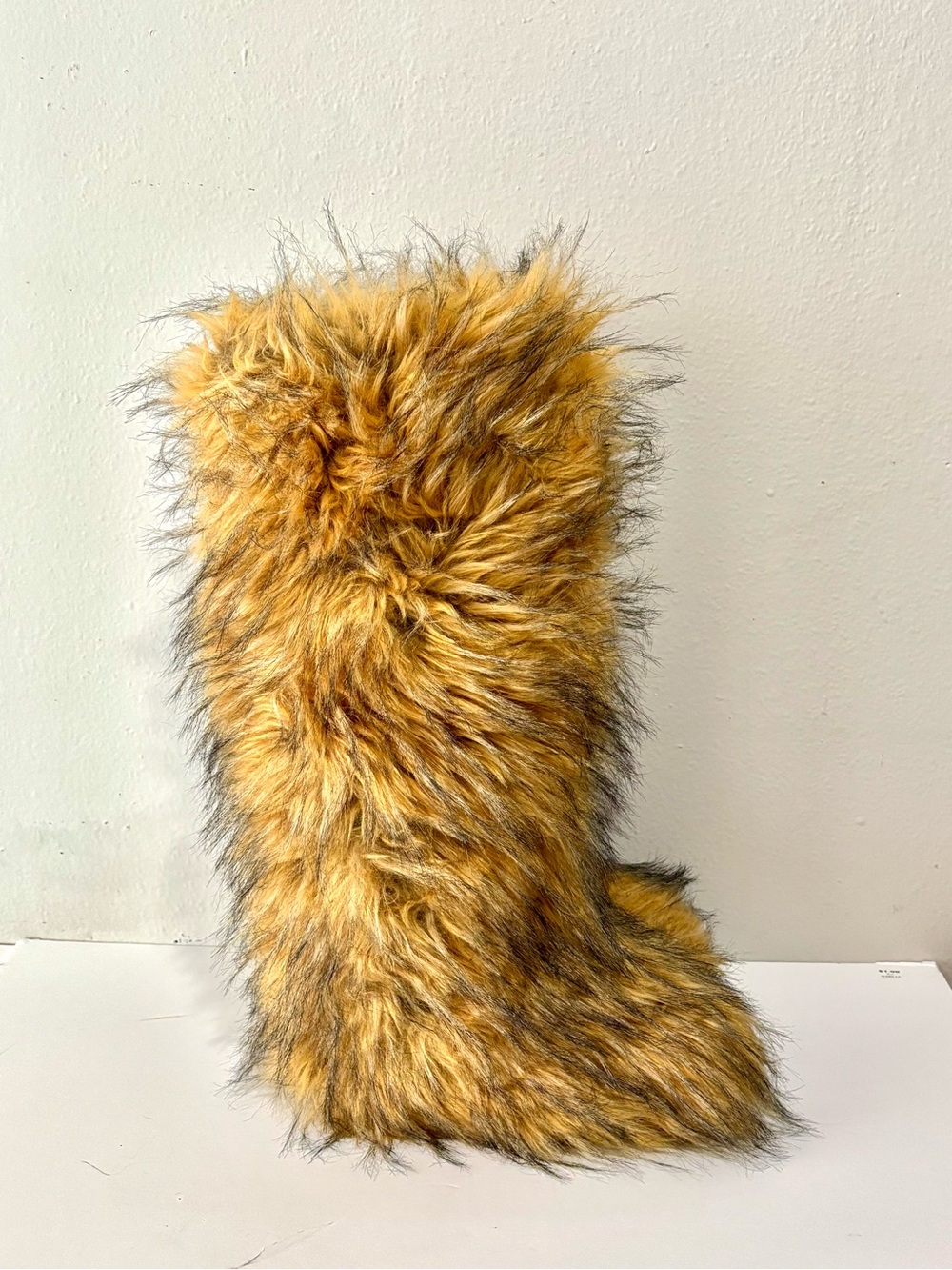 Faux Fur Boots for Women,Knee High Furry Fuzzy Fluffy Snow Boots Size 40